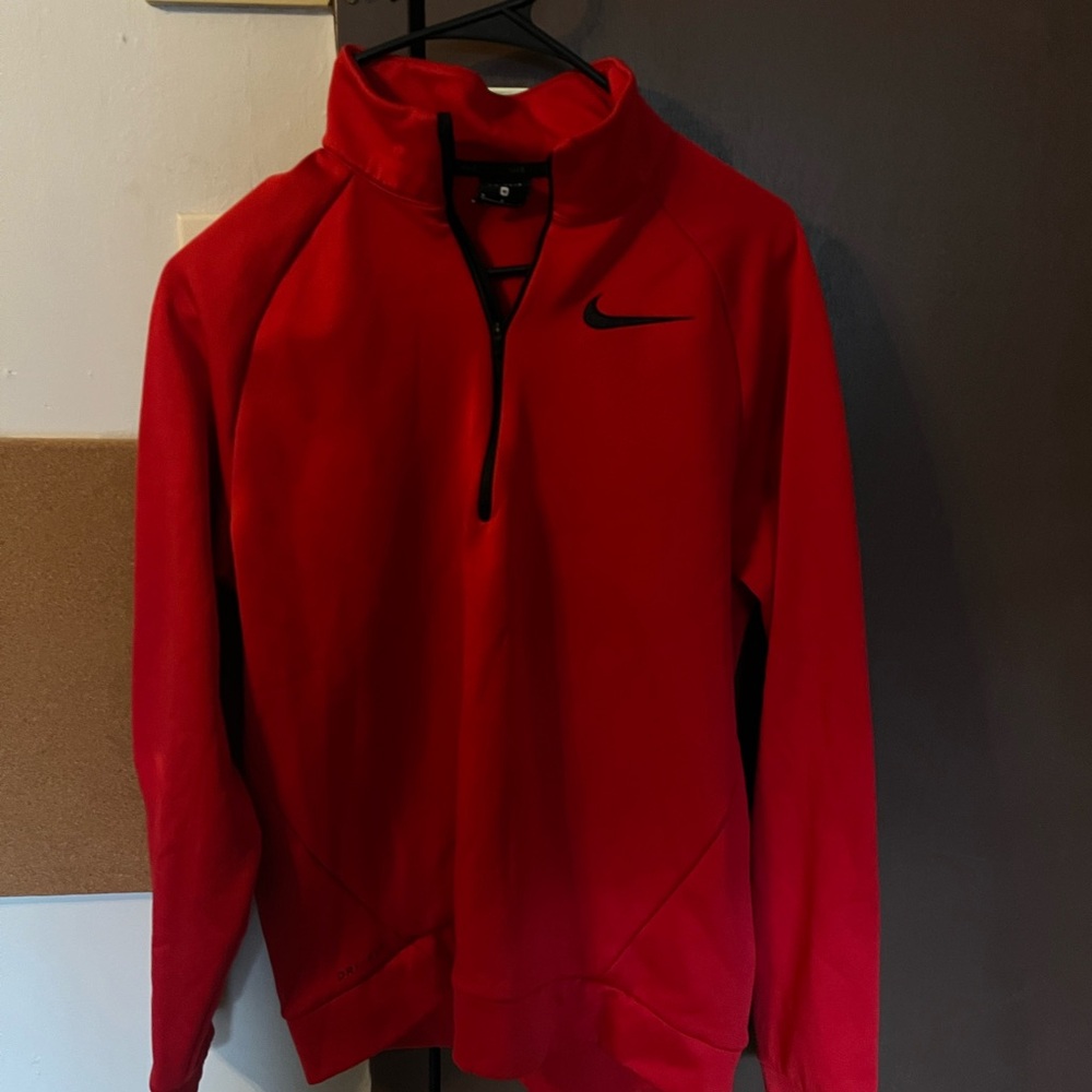 Nike Men’s Dri-FIT Red Athletic Quarter Zip